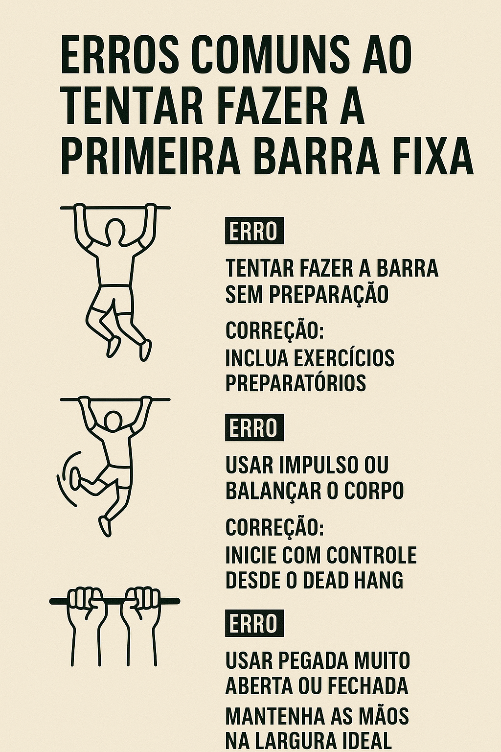 como fazer barra fixa iniciante