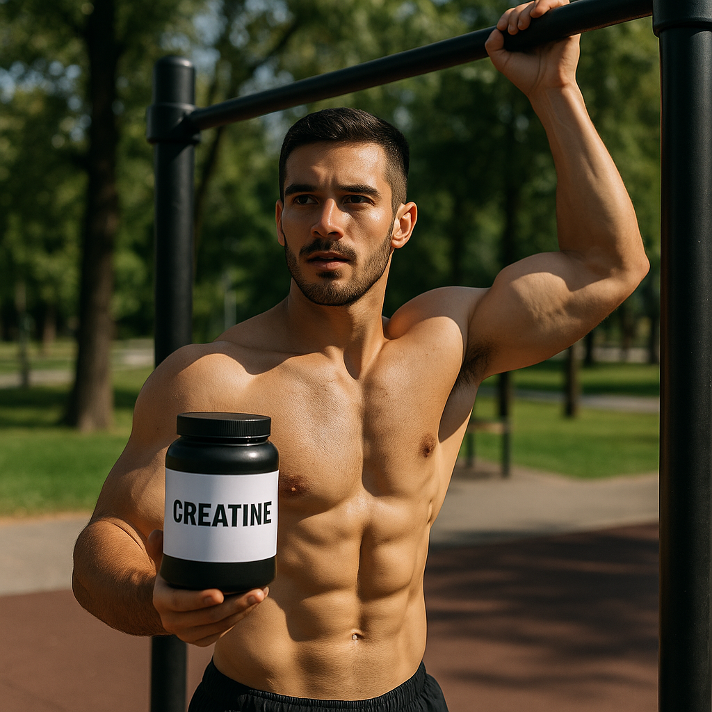 calistenico com suplemento de creatina