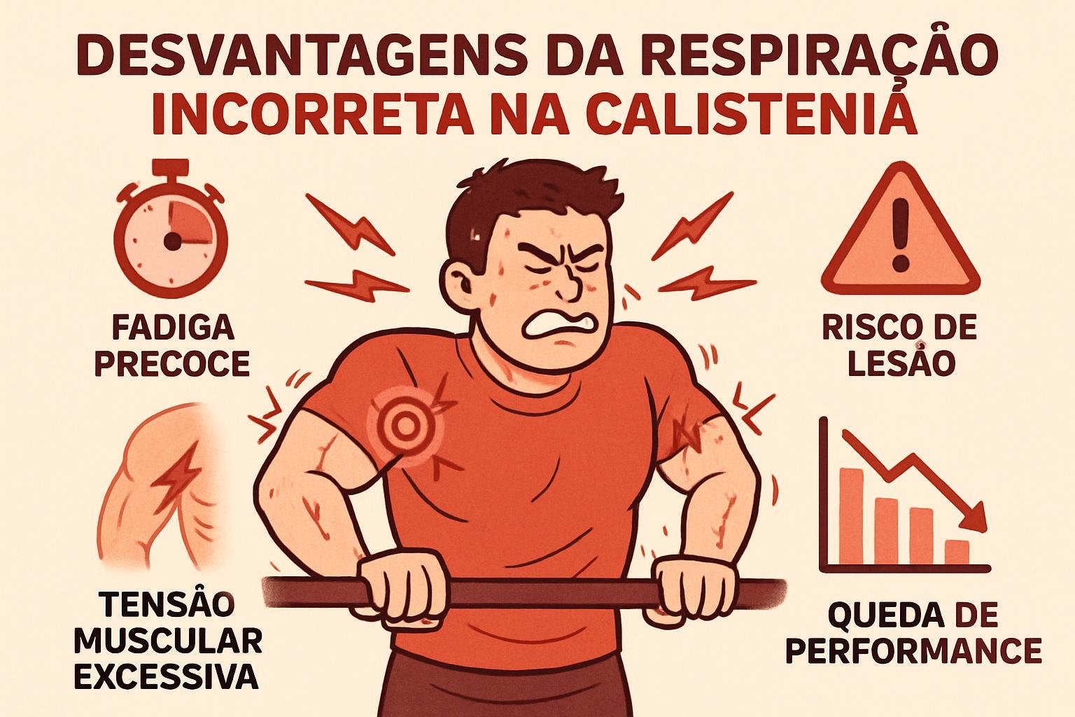 respiração incorreta na calistenia